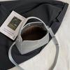 Silver Clutch Bag Fashion Handbag Large Capacity Bucket Crossbody Bag Women Simple Portable Tote Lady Adjustable Shoulder Bags