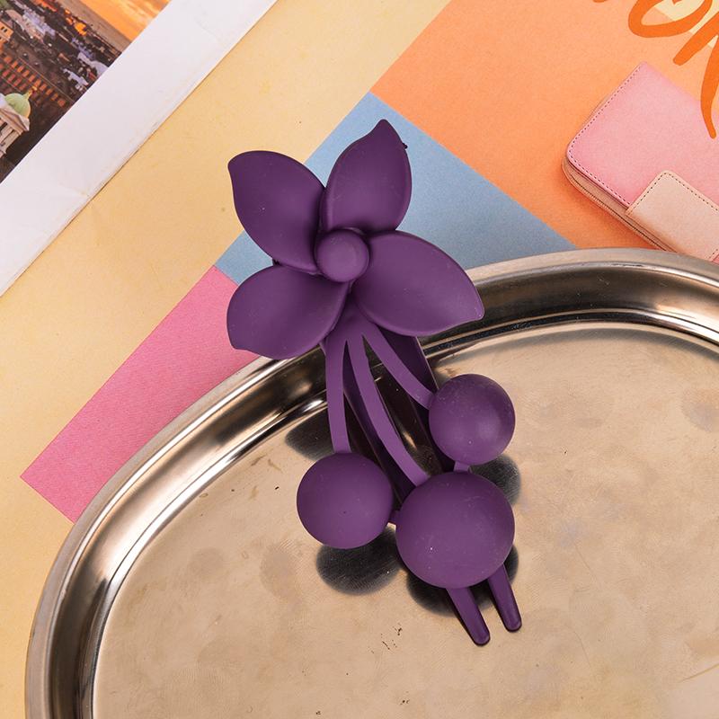 

1 шт. Новая заколка для волос в виде цветка и фрукта для женщин; Зажим-уточка для хвостика; Модная и элегантная матовая заколка для волос; Доступ к волосам