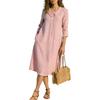 Summer Dresses for Women Uk Casual Loose Fit 3/4 Sleeve Ladies Summer Dresses Uk Lightweight Midi Womens Summer Dresses Uk Comfortable Design
