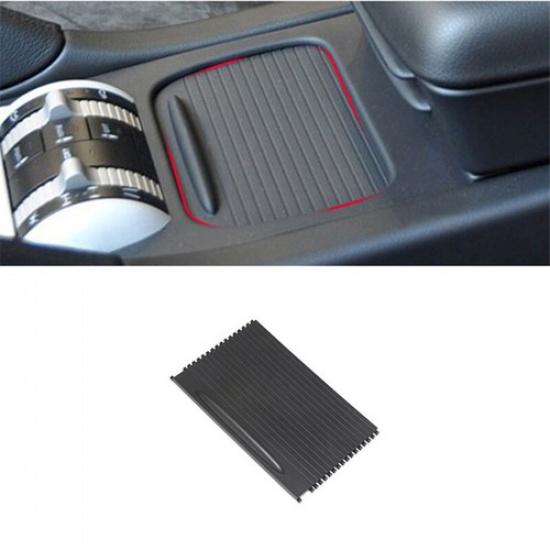 For Porsche Cayenne 2003-2010 Black Console Cup Holder Roller Blind Cover Trim
