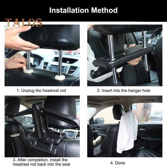 1x Car Seat Back Stainless Steel Headrest Hanger Hook Bag Holder Car Accessories 1x Car Seat Back Stainless Steel Headrest Hanger Hook Bag Holder Car Accessories