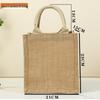 Hand-Painted Muji Jute Burlap Tote Bag for Christmas