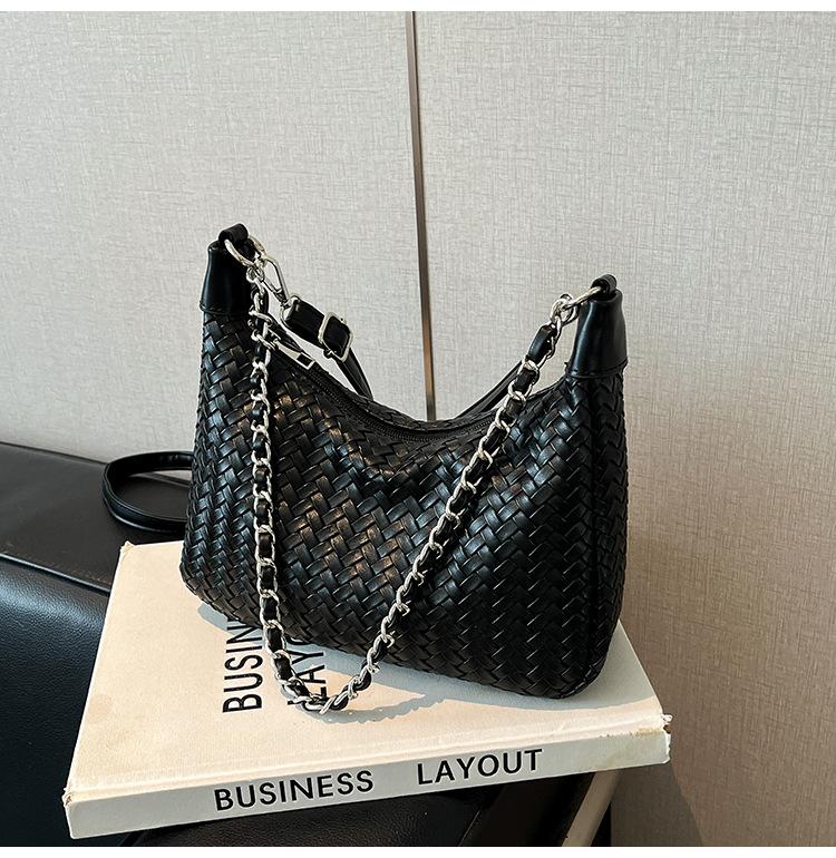 

Премиальная сумка женская 2025 новая ретро плетеная сумка-мессенджер для работы сумка на плечо для отдыха сумка-цепочка для поездок на работу тренд