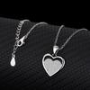 S925 Sterling Silver Micro Lnlay Heart -Shaped Love Necklace Simplicity Fashion Ladies Secklace Personality Jewelry Pendant