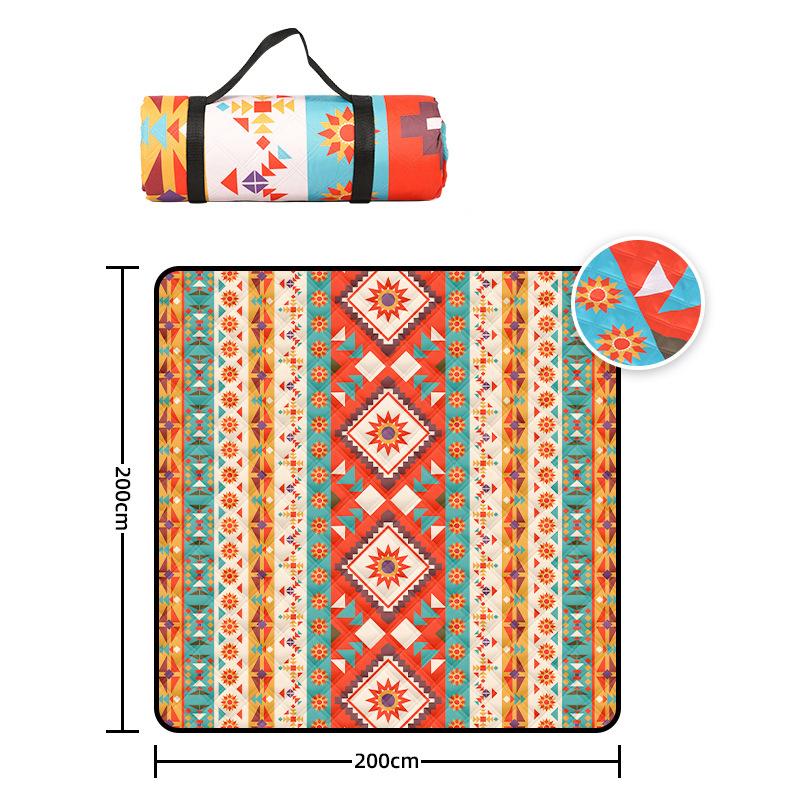 

200x200CM Waterproof Picnic Blanket Large Beach Blanket Outdoor Picnic Mat Beach Mat with Carrying Handle for Travel Camping 200cm*200cm