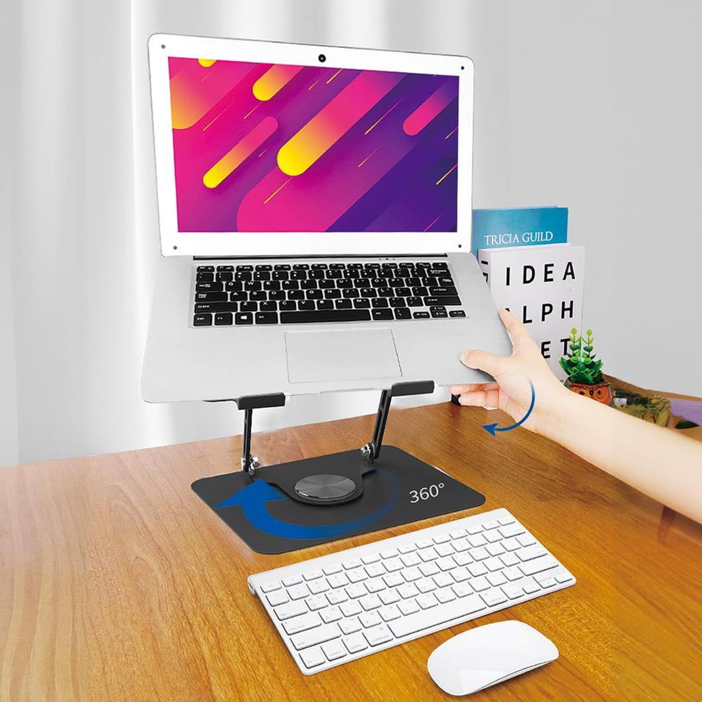 Etsumi PC-Ständer, klappbar, 360 Grad drehbar, PC-Ständer, weiß, bis zu [unterstützt 15,6 Zoll] VE-2482