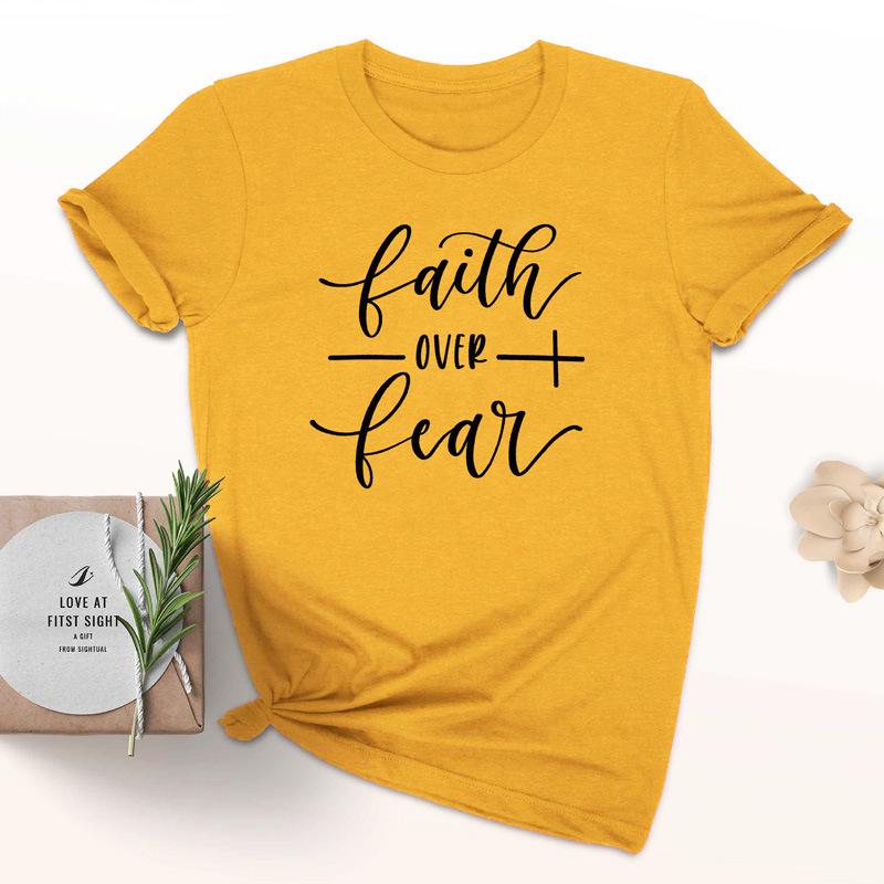 Faith Over Fear Unisex Streetwear T-Shirt - European & American Style