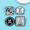 Cartoon Skull & Animal Brooch - Creative, Fun, Cute Badge for Clothing Decoration