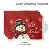 1/4pcs Linen Christmas Placemats Tableware Mat Christmas Decorations For Home Kitchen 2025 Xmas Navidad Noel NewYear Table Decor