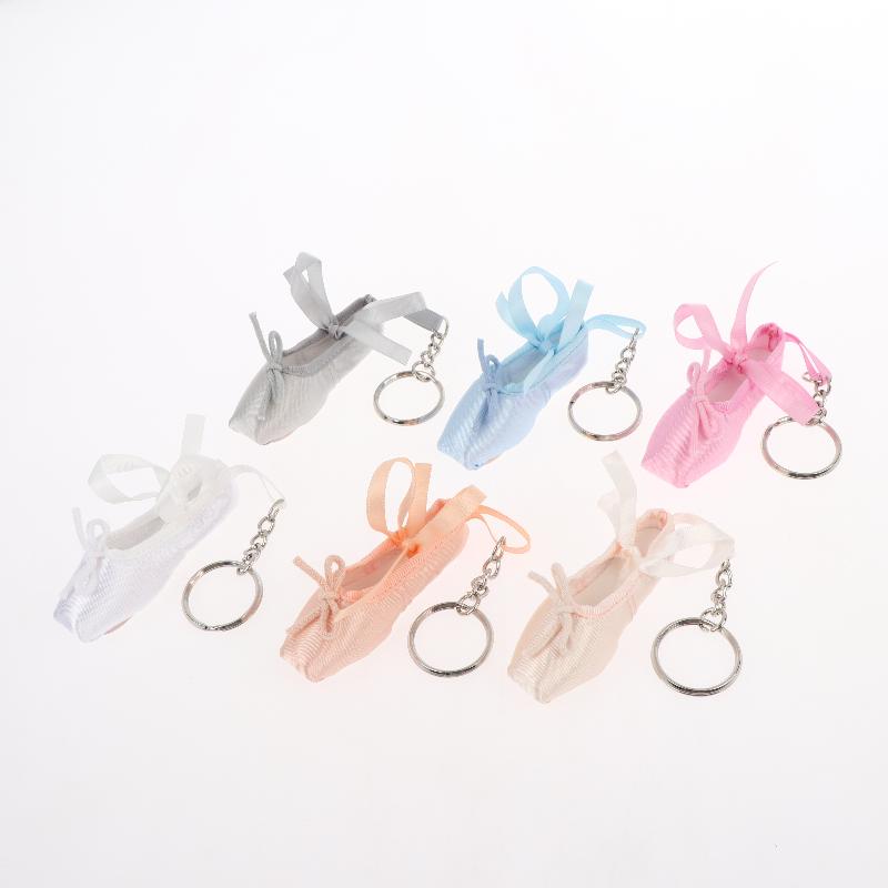 Mini Ballet Shoes Keychain Handmade Bag Pendant Cute Phone Lanyard Charm Lovely Accessory for Girls Daily Decoration Gift
