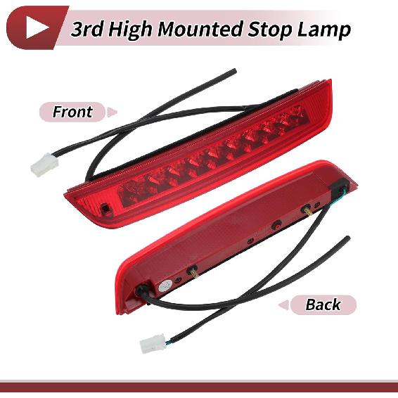 LED Third Brake Light with Harness for Hyundai Tucson 2011-2014 927002S000 Red 3rd High Mounted Stop Lamp for Hyundai Ix35 2011-2015 Rear Center High