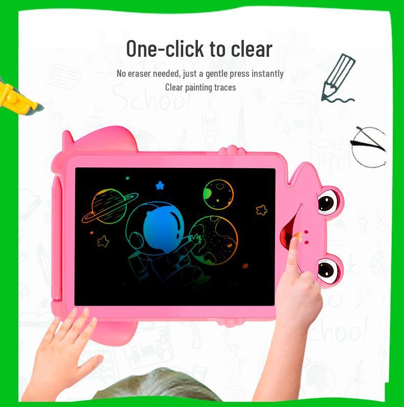 8.5 Inch Frog Cartoon LCD Writing Tablet for Kids - Electronic Drawing and Handwriting Board