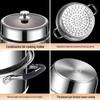 Large Capacity 201 Steel 2-Layer Steamer & Soup Pot