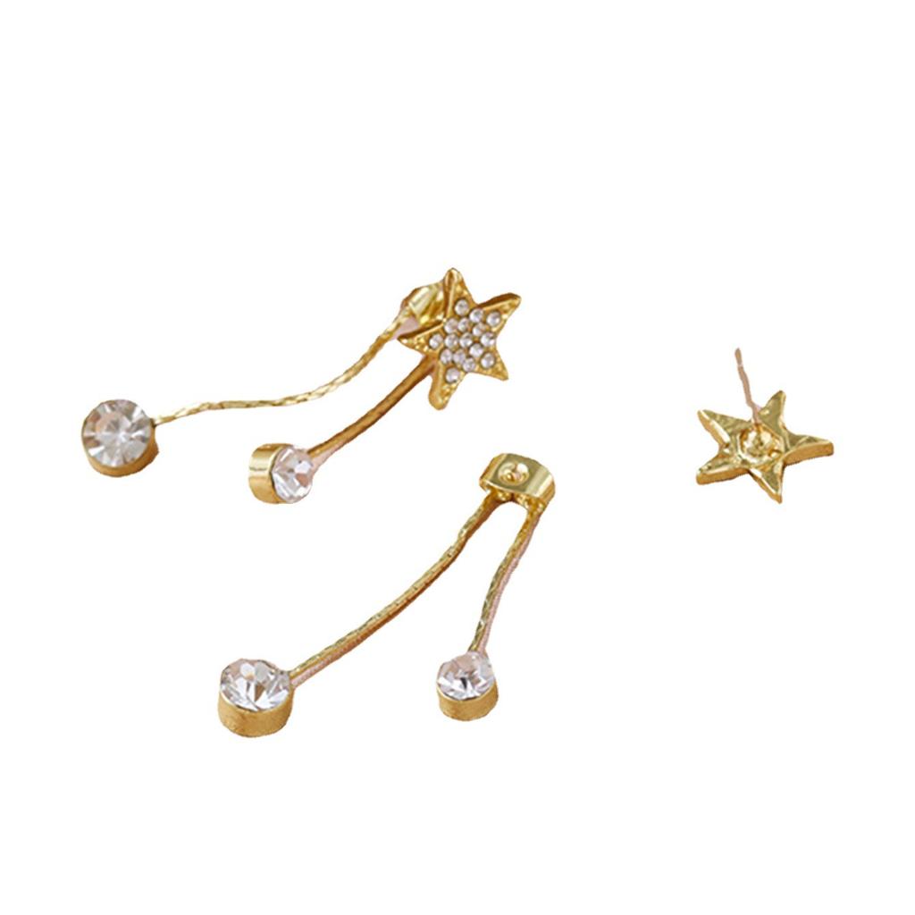 Summer Design Sense, Five-pointed Star Fringed Earrings, Fashion, Stud Earrings