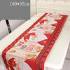 Christmas Table Runner Flag Printing Wear Dirt Resistant Xmas Christmas Table Flag for Christmas Tab