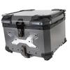 55L Motorcycle Top Case with Security Lock Aluminum Alloy Quick Release Waterproofing Trunk Top Box for Helmet Luggage