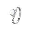 Y2K Exquisite Shell Lovely Ocean Ring Women's Shining Zircon Hollow Open Ring Birthday Party Jewelry Accessories Girls Gift
