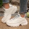 Pop Shoes Female Summer Thin Section Mesh Breathable Sneakers Thick Bottom Heightening Small White Shoes Net Shoes