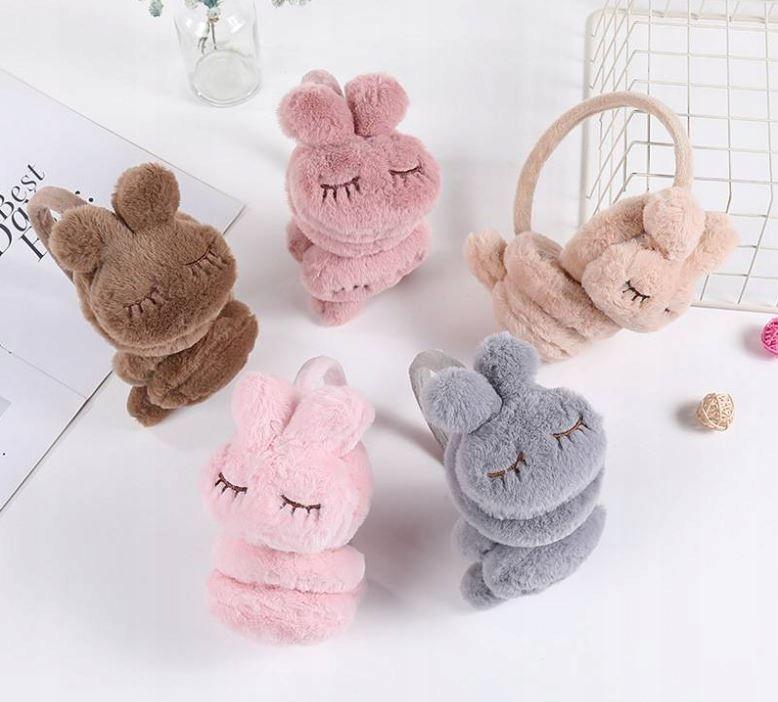 Winter Women' Children' Rabbit Fur Warm Plush Earmuffs