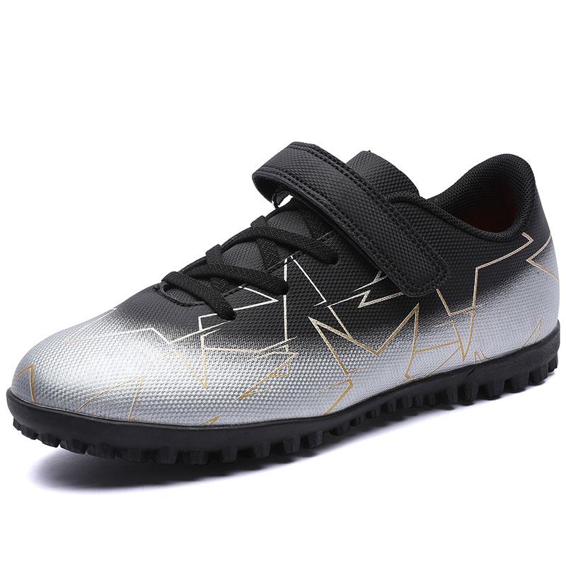 Ein Paar saisonunabhängige Leder-Fußballschuhe für Schüler mit Stollen, verschleißfeste Fußballschuhe, Größen 31-39