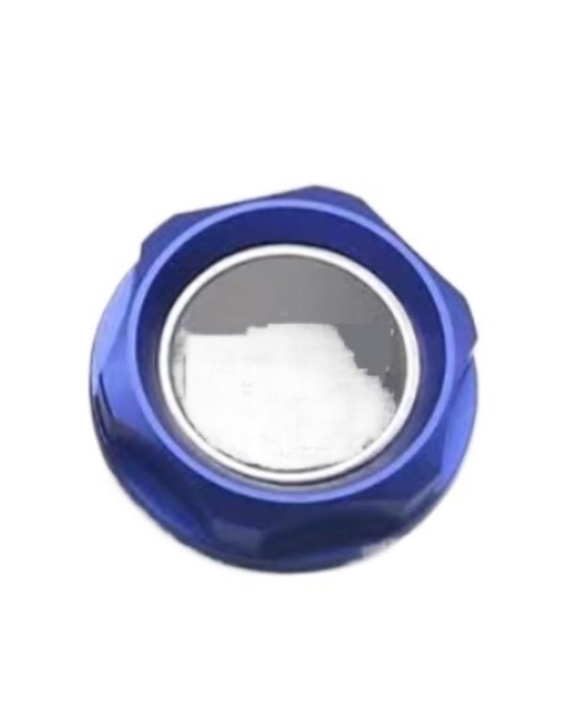 Mitsubishi Car Styling Accessories Aluminum Tank Cover Rally Art Racing Style Filler Caps and Screw Bolts (Blue)