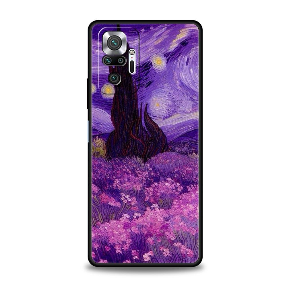 Starry Night Van Gogh Phone Case For Xiaomi Redmi Note 14 13 5G 10 11 12 Pro Plus 4G 14C 13C 12C 10C Black Cover