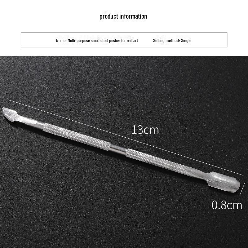 Premium Stainless Steel Double-Ended Non-Slip Nail Scraper and Cuticle Pusher