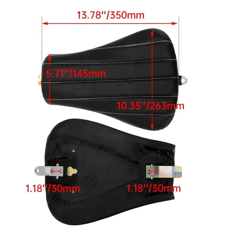 For Harley Sportster 48 XL1200X 72 XL1200V 10-15 Motorcycle Front Driver Seat Cushion Black PU Leather Stitch Pad Accessories