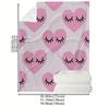 Eyelash Blanket Pink Eyelash Heart-Shaped Eyelash Cover Blanket Soft and Comfortable Suitable for Sofa Bed Birthday Gift Blanket