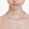 Swarovski Matrix Tennis Plain Inlay Design Rhodium Plated Necklace Women Necklace Silver 5666165