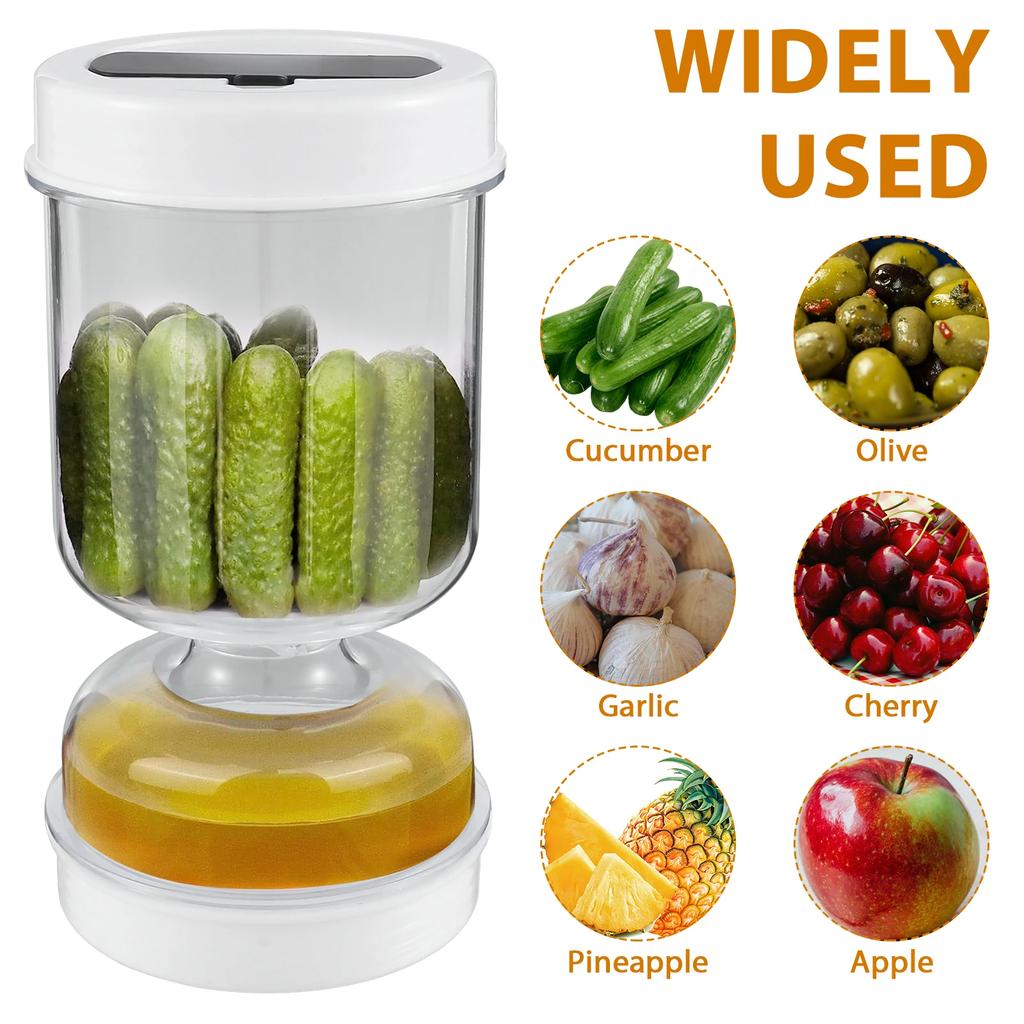 Newest Pickles Jar Dry and Wet Dispenser Reusable Pickle Olives Hourglass Jar Leakproof Food Storage Kitchen Food Separator Tool