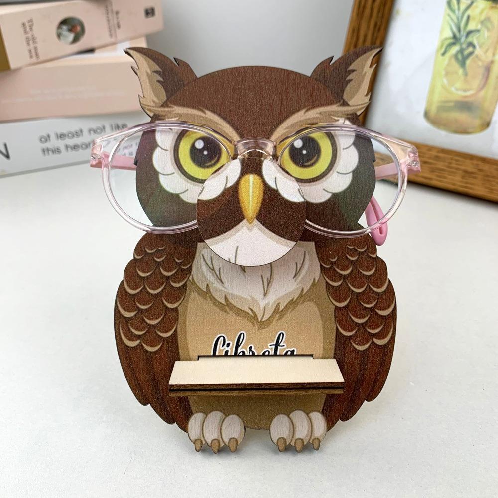 Cartoon Eyeglasses Holder Stand Wooden Spectacle Display Rack New Glasses Storage Rack  Desk Decor