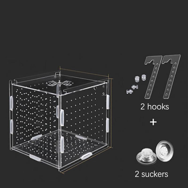 

Clear Acrylic Breeding Box Fish Tank Small Fry Aquarium Isolation Box Single Grid Double Grid Incubator Box Aquarium Supplies 10x10x10cm