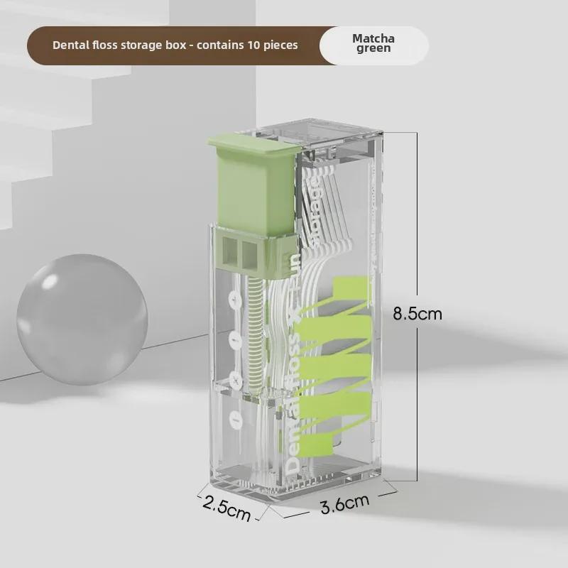 Portable Automatic Pop-up Dental Floss and Toothpick Storage Box