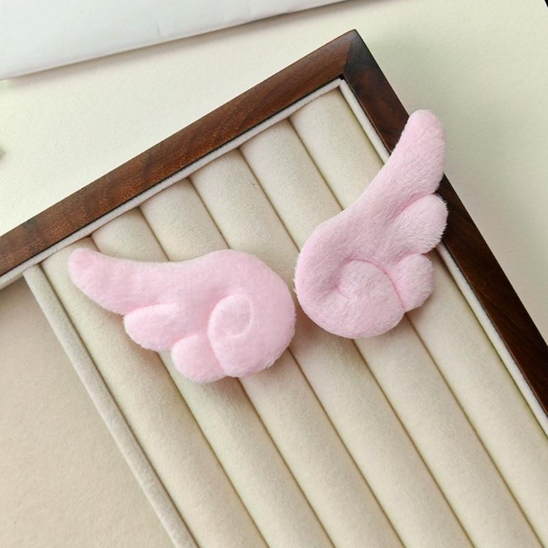 Soft Wing Hair Barrette Pair Set for Girls and Women, Decorative Hair Clip Accent for Photo Outfit and Everyday Styling