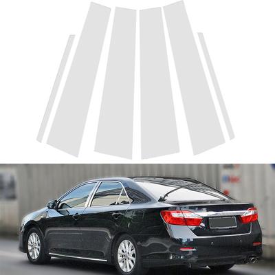6Pcs Silvery Car Door Window Pillar Posts Trim Cover Sticker For Toyota Camry 2012 2013 2014 2015 2016 2017 BC Column Parts