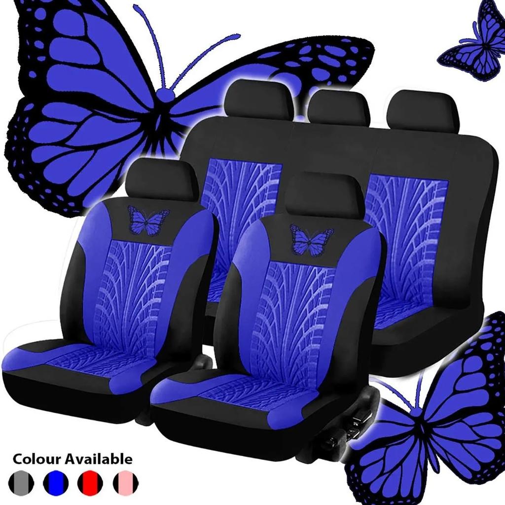 Seat Car Automobile Car Seat Cover Protector Soft Universal 3D Butterfly Pattern for Auto Cars SUV