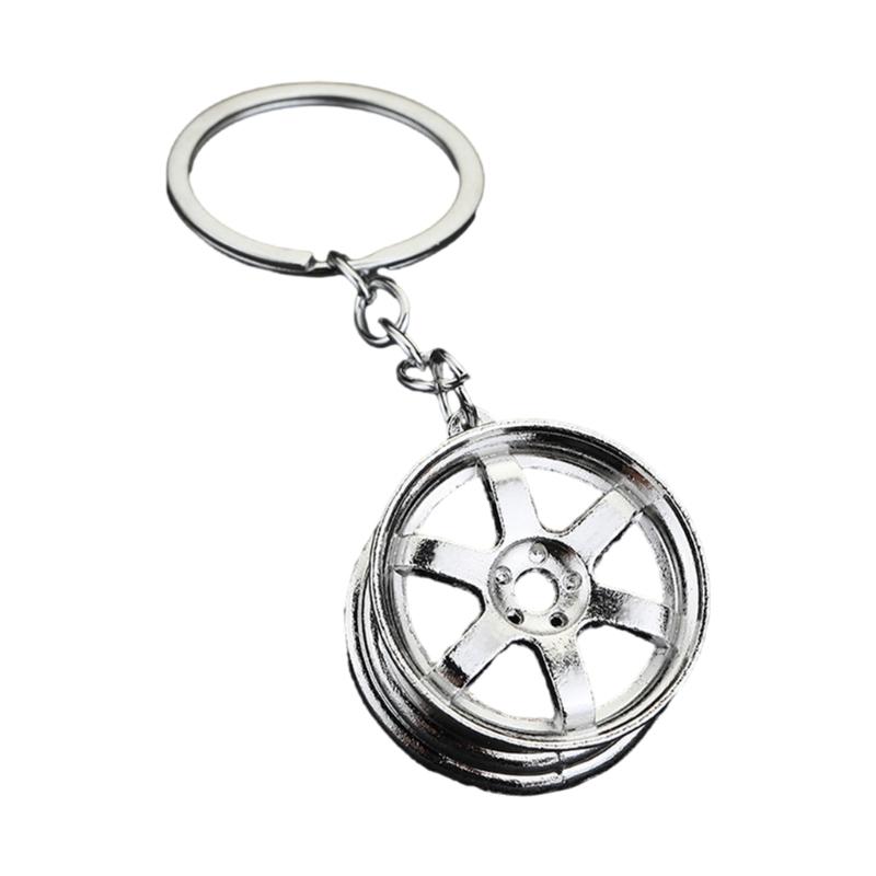 Portable Keychain Wheel Shape Key Ornament Suitable for Trendsetters and Anyone Seeking a Distinctive Style Statement