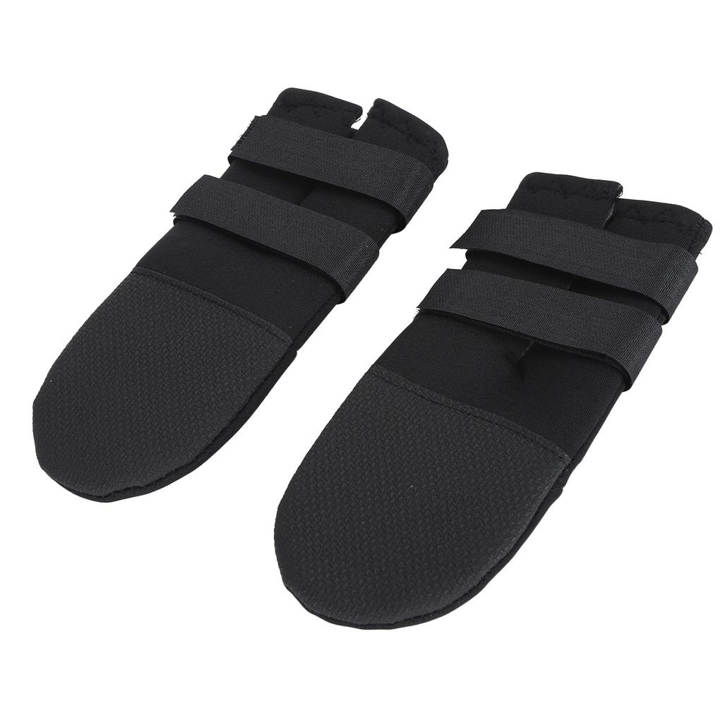2pcs Rubber Paw Protector Anti Slip Waterproof Dog Boots Adjustable Dog Foot Cover Soft Dog Shoes