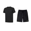 Li-Ning Solid Color Simple Versatile Comfortable Breathable Quick-Dry Casual Sports Suit Unisex Sportswear AHSUA49-2+AKSV843-1