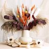 80pcs Pampas Dried Flowers Bunny Rabbit Tail Grass Bouquet Boho Home Marrige Decor Fake Flower Pampa Wedding Festival Decoration