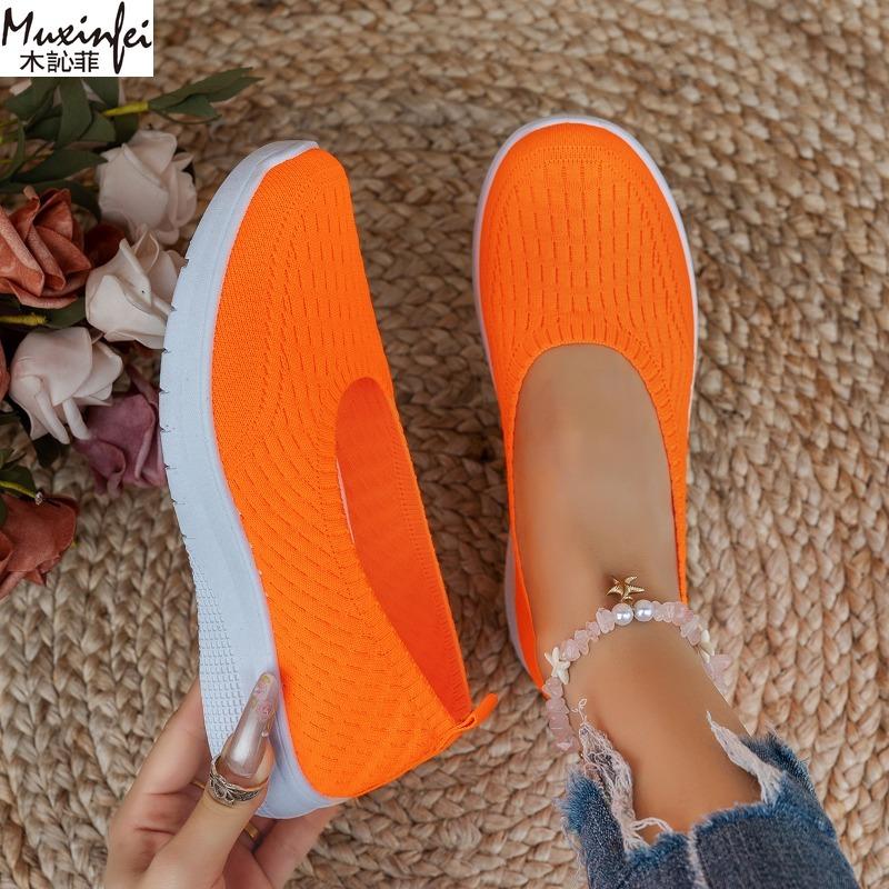 Fashion Women's 2025 Summer New Shallow Mouth Flat Bottom Women's Casual Single Shoes Large Size Ultra Light Women's Shoes Sale