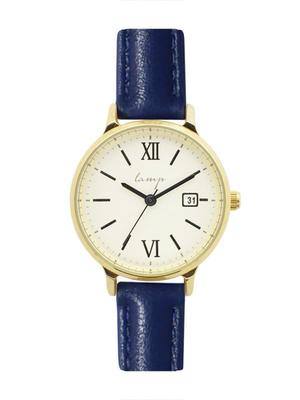 [Follow] Lamp Watch, Simple Belt with Date, H03419A-1, NV, Women's, Blue
