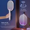 3-in-1 Folding Electric Mosquito Swatter & Lamp: Rechargeable, Multifunctional, Automatic Luring, Hangable Mosquito Killer.