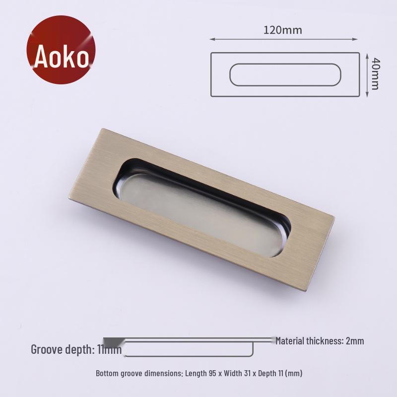 Stainless Steel Recessed Pull Handle for Sliding & Cabinet Doors