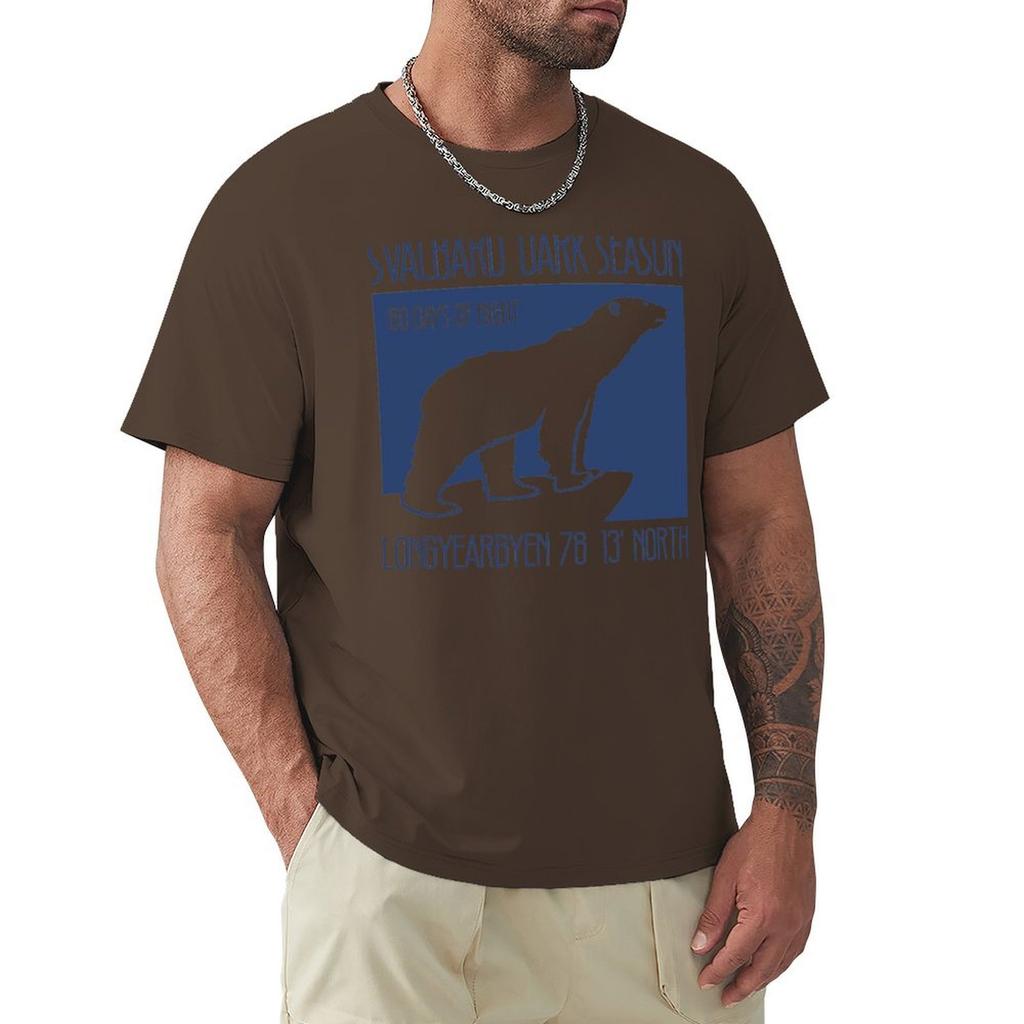 Svalbard Dark Season T-Shirt Heavyweights Custom T Shirt Shirts Graphic Tees Clothing For Men