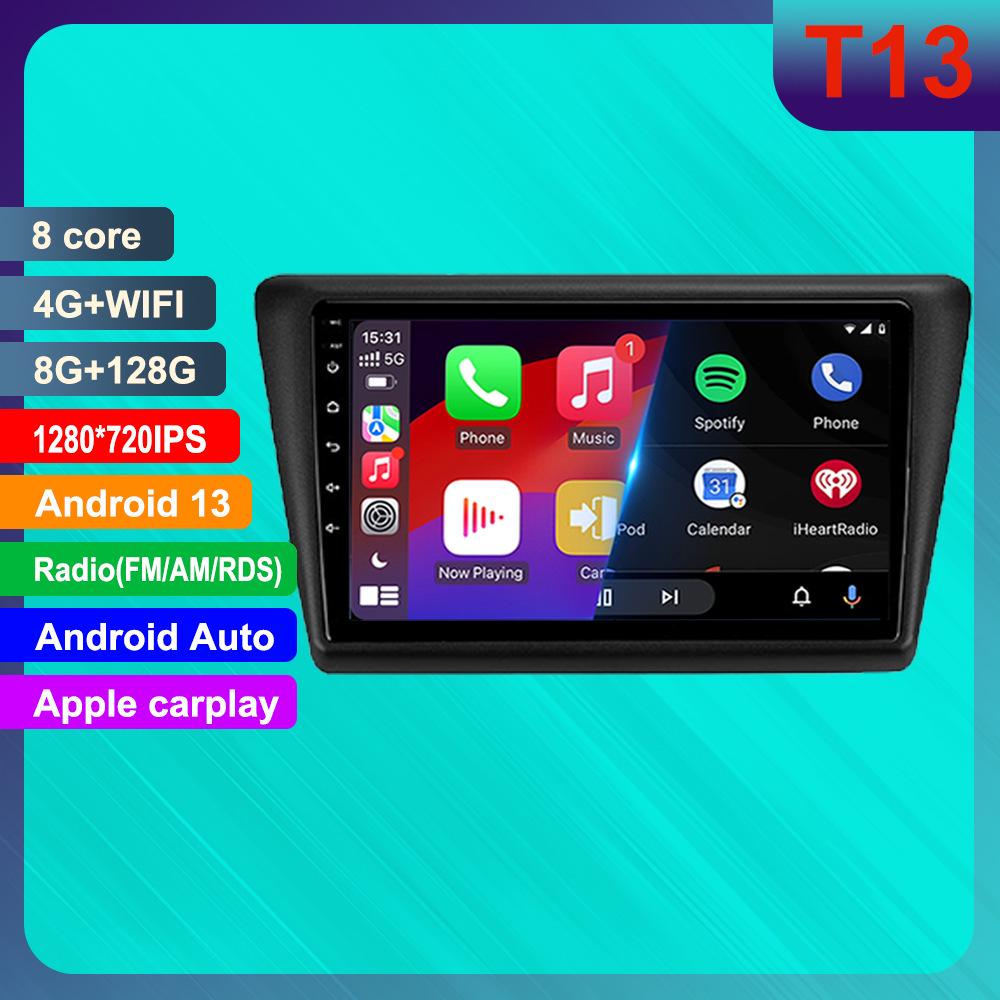 Skoda Rapid HD Android Navigation with GPS, Reversing Camera, and CarPlay Function