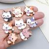 Colorful Enamel Alloy Cat Charms for DIY Bracelets - Set of 10