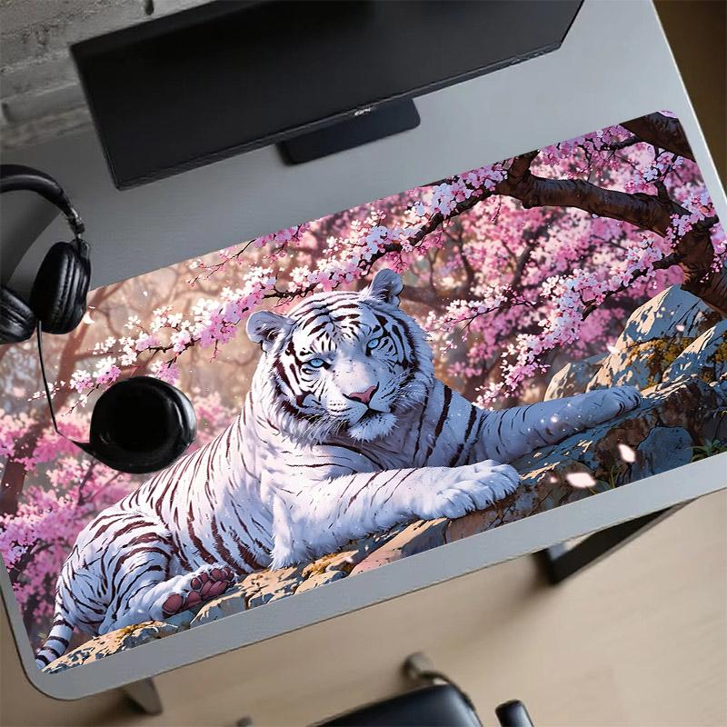Large Gaming Mouse Pad Non-Slip Desk Mat Home Pc Accessories Pad for Computer Mouse Mat Tiger Set Up Table Mat Extended Pad