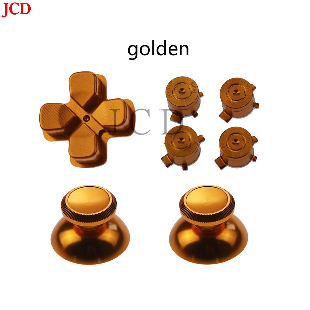 

JCD 1set PS5 Metal Aluminum Buttons Thumbsticks Analog Grip & Action Bullet Buttons & Direction D-pad Keys For PS5 Controller золотистый